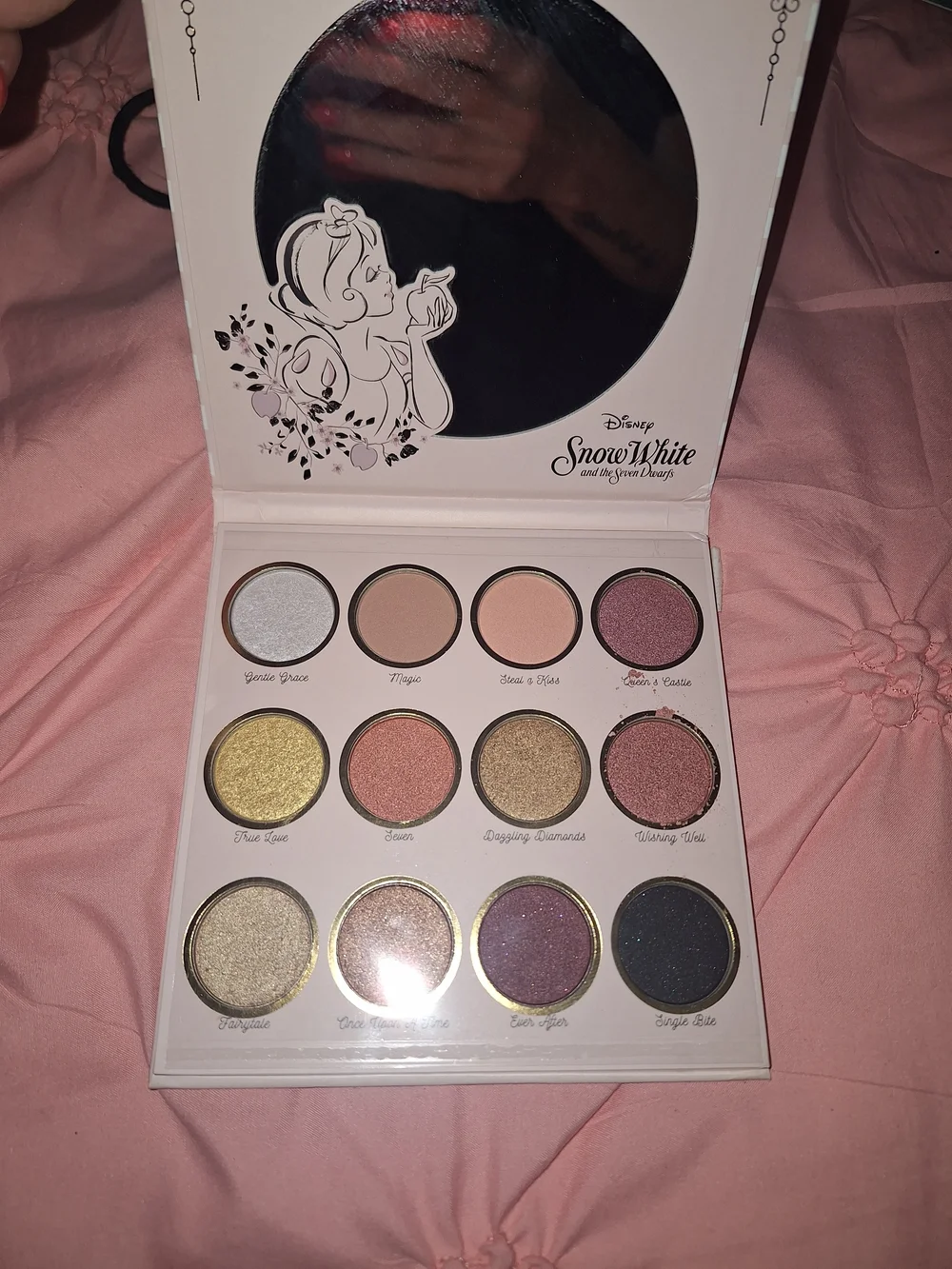 Disney Snow White Eyeshadow Palette - Pink, White, Black, Gold, Purple